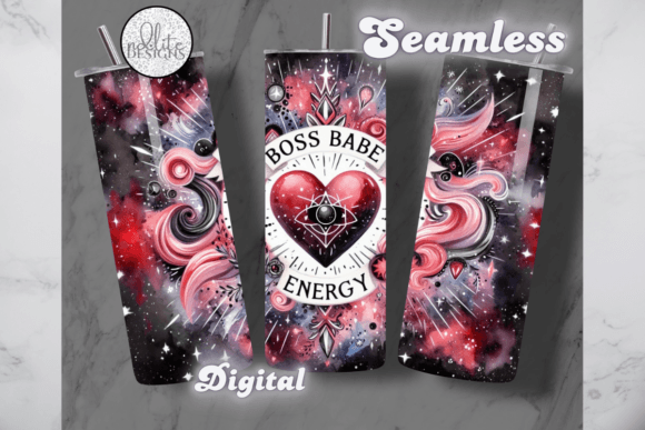 Boss Babe Energy Tumbler Wrap Motivation Graphics