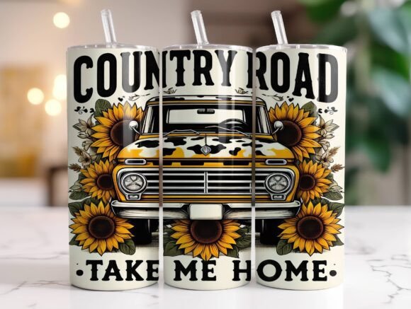Country Road Take Me Home Tumbler Wrap