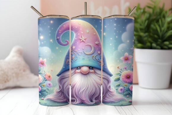 Gnomes Christmas Wrap Sublimation PNG: Graphics for Festive Tumbler Wraps