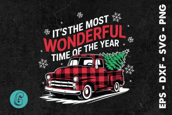 It’s the Most Wonderful Time Plaid SVG: Graphics & Print Templates