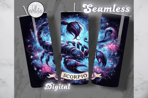 Scorpio Tumbler Wrap Graphics for Zodiac Sellers